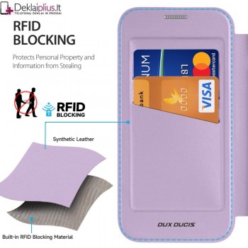 Dux Ducis Skin X Pro dirbtinos odos violetinis dėklas su magsafe (Apple Iphone 17)